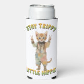Orange Tabby Cat Boho Stay Trippy Little Hippie Selters Dosenkühler (Seltzer Rückseite)