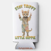 Orange Tabby Cat Boho Stay Trippy Little Hippie Selters Dosenkühler (Rückseite)