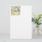 Orange Tabby Cat Briefpapier (Stehend Vorderseite)