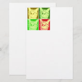 Orange Tabby Cat Briefpapier (Vorne/Hinten)