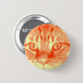Orange Tabby Cat Button (Vorne & Hinten)