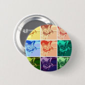 Orange Tabby Cat Button (Vorne & Hinten)