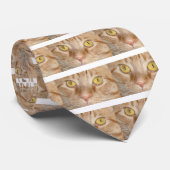 Orange Tabby Cat Eyes Krawatte (Gerollt)