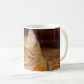 Orange Tabby Cat Face Profil Kaffeetasse (VorderseiteRechts)