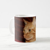 Orange Tabby Cat Face Profil Kaffeetasse (Vorderseite Links)