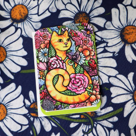 Orange Tabby Cat Flower Garden Einladung