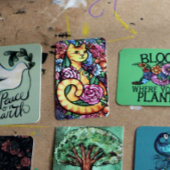 Orange Tabby Cat Flower Garden Mitteilungskarte