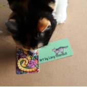 Orange Tabby Cat Flower Garden Mitteilungskarte