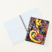 Orange Tabby Cat Flower Garden Notizblock (Innenseite)