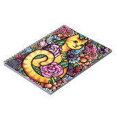 Orange Tabby Cat Flower Garden Notizblock (Linke Seite)
