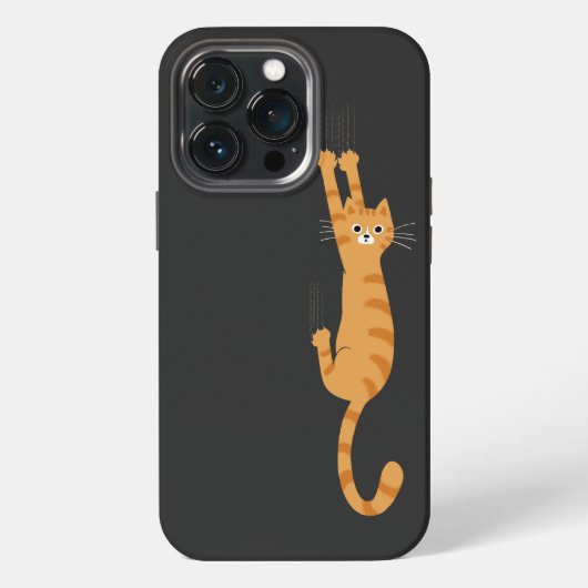 Orange Tabby Cat | Funny Strip Cat iPhone Hülle (Hinten)