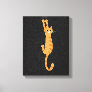 Orange Tabby Cat Funny Strip Cat Leinwanddruck
