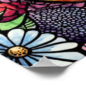 Orange Tabby Cat Garden Poster (Ecke)