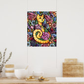 Orange Tabby Cat Garden Poster (Küche)