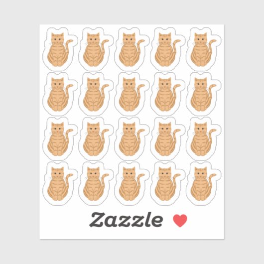 Orange Tabby Cat Ginger Cat Decorative Pet Planer Aufkleber (Blatt)