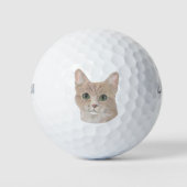 Orange Tabby Cat Golfball (Vorderseite)