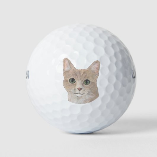 Orange Tabby Cat Golfball (Vorderseite)