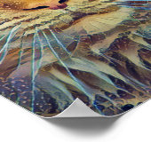 Orange Tabby Cat-Green Eyes Poster (Ecke)