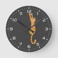 Orange Tabby Cat Hanging On Funny