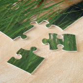 Orange Tabby Cat im Blumengarten Tierfreunde Puzzle (Seite)