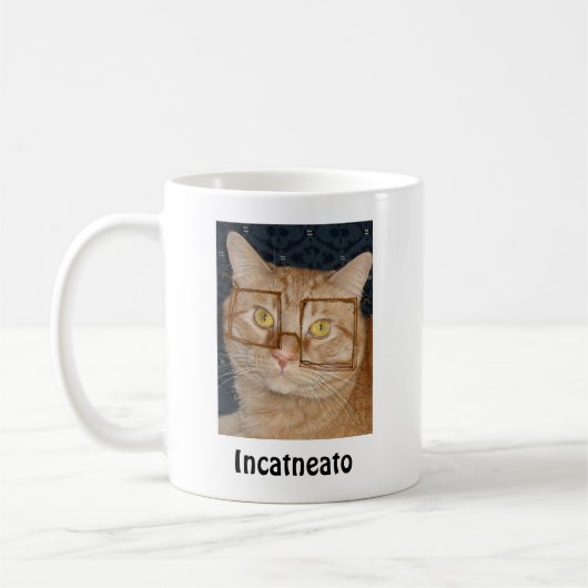 Orange Tabby Cat/Inkognito Spaß Kaffeetasse (Links)