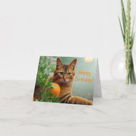 Orange Tabby Cat Karte