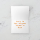 Orange Tabby Cat Karte (Innenseite)