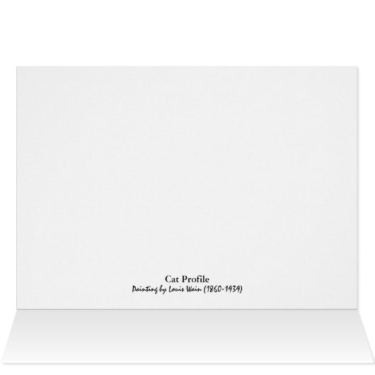 Orange Tabby Cat Louis Wain Note Card (Innenansicht Horizontal (Oben))