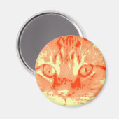 Orange Tabby Cat Magnet (Vorderseite/Rückseite)