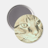Orange Tabby Cat Magnet (Vorderseite/Rückseite)
