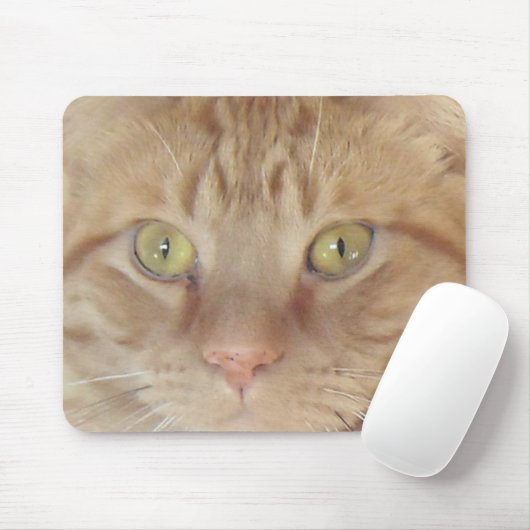 Orange Tabby Cat Mousepad (Mit Mouse)