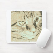 Orange Tabby Cat Mousepad (Mit Mouse)