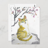 Orange Tabby Cat Nah Up Postkarte (Vorne/Hinten)
