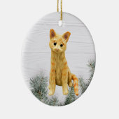 Orange Tabby Cat Ornament (Rechts)