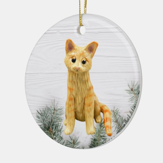 Orange Tabby Cat Ornament (Links)