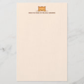 Orange Tabby Cat Peeking über der Beige für benutz Briefpapier (Vorderseite)