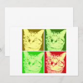 Orange Tabby Cat Pop Art Cat (Vorne/Hinten)