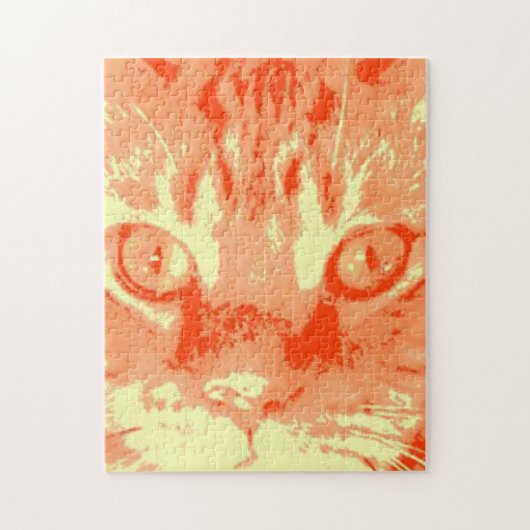 Orange Tabby Cat Pop Art Cat Puzzle (Vertikal)