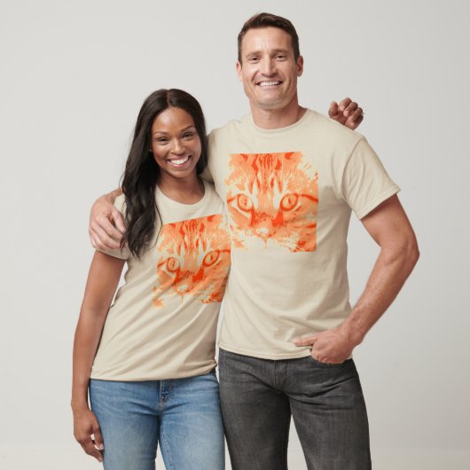 Orange Tabby Cat Pop Art Cat T-Shirt (Unisex)