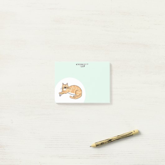 Orange Tabby Cat Post-it Notes Klebezettel (Auf Schreibtisch)