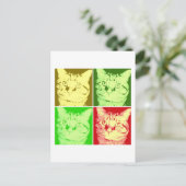 Orange Tabby Cat Postkarte (Stehend Vorderseite)