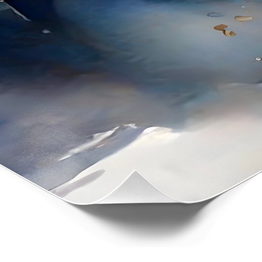 Orange Tabby Cat Rock Star Playing Acoustic Guitar Poster (Ecke)