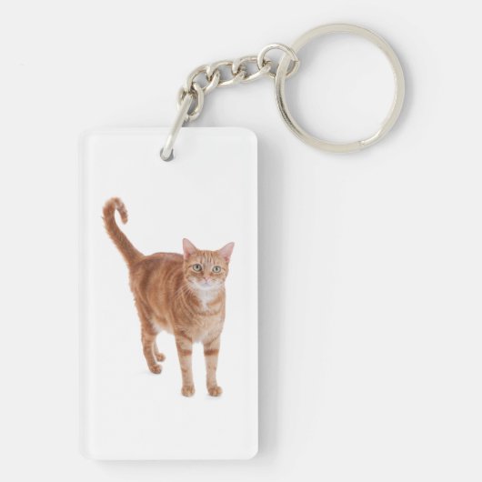 Orange Tabby Cat Schlüsselanhänger (Rückseite)
