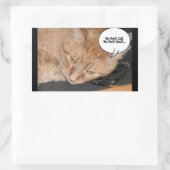 Orange Tabby Cat Spaß/Handy Rechteckiger Aufkleber (Tasche)