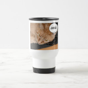 Orange Tabby Cat Spaß/Handy Reisebecher