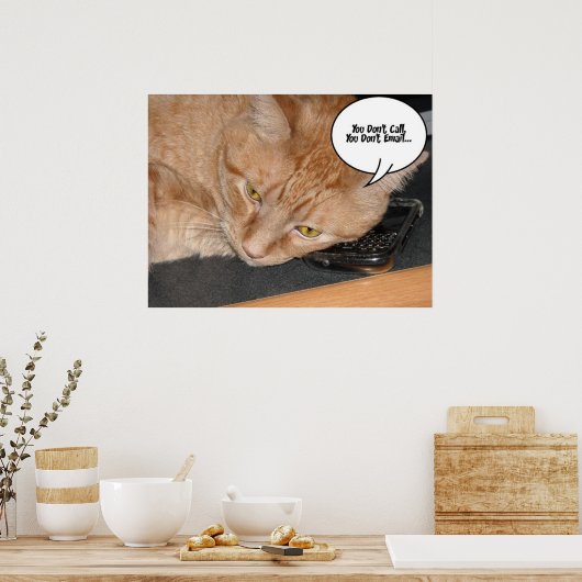 Orange Tabby Cat Spaß Poster (Küche)