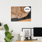 Orange Tabby Cat Spaß Poster (Heimbüro)