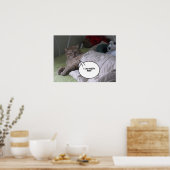 Orange Tabby Cat Spaß Poster (Küche)