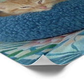 Orange Tabby Cat Spaß Poster (Ecke)