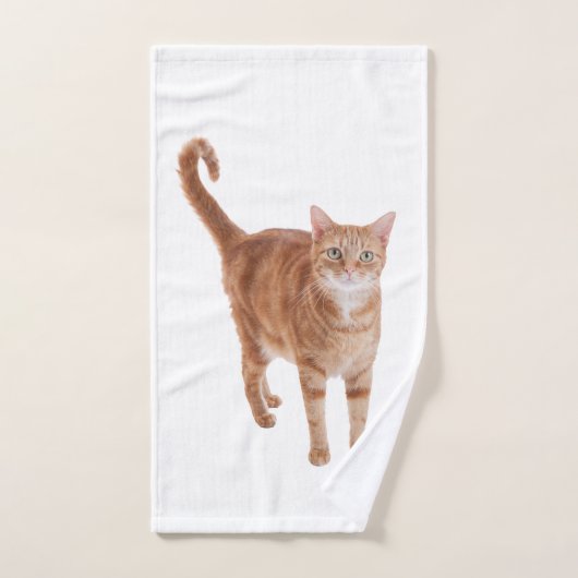 Orange Tabby Cat Standing Handtuch (Handtuch)